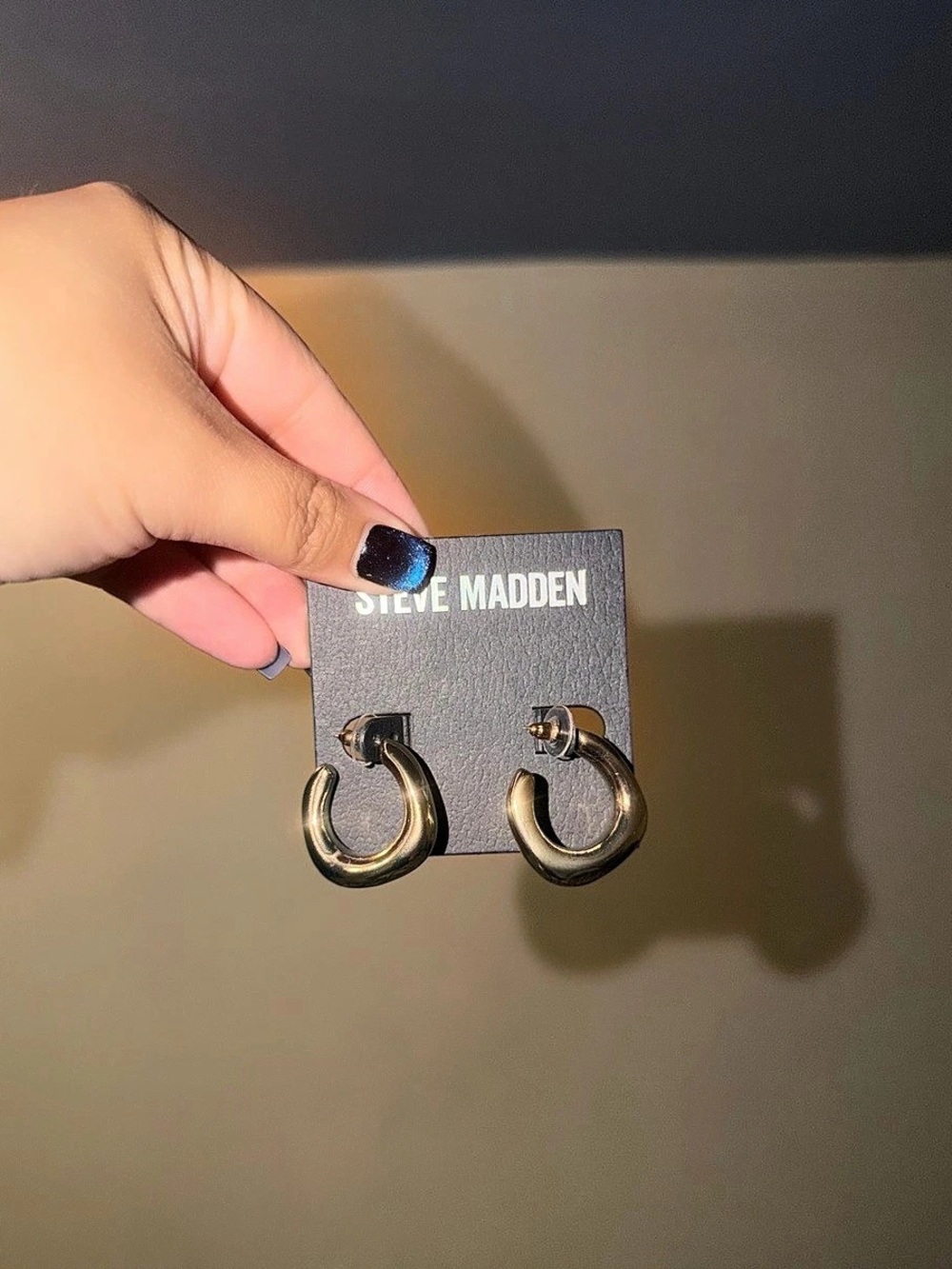 Steve Madden Gold Boho Chubby Hoop Earrings